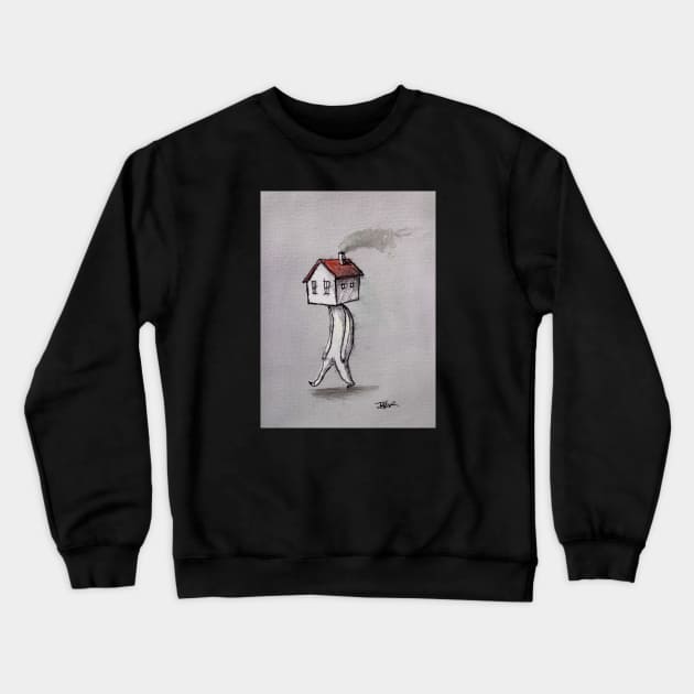 Stayin home Crewneck Sweatshirt by Loui Jover 